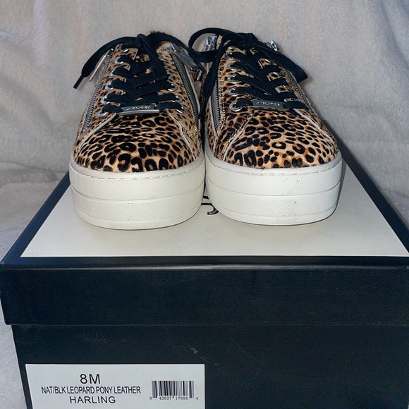 J/SLIDES HARLING Leopard Pony Leather Sneakers - Picture 9 of 10